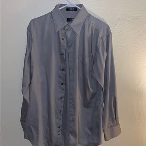 Men’s George Brand Grey Gray Dress Shirt